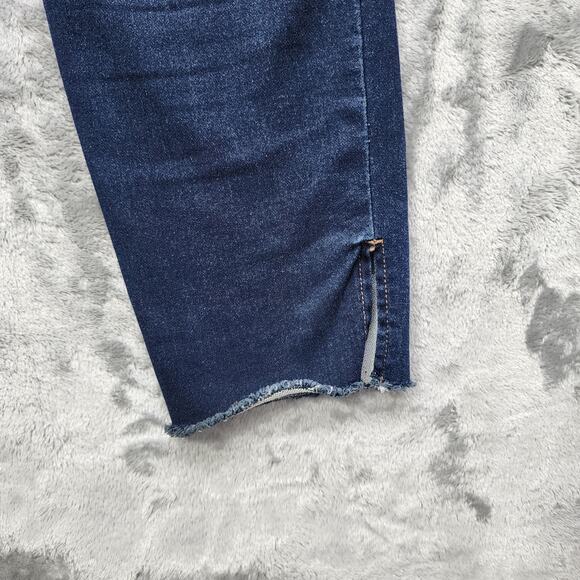 Nicole Miller Jeans Womens 14 Blue Dark Wash SoHo High Rise Ankle Skinny Stretch - Picture 4 of 14